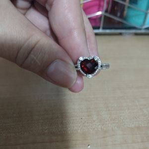 .925 sterling silver garnet ring
